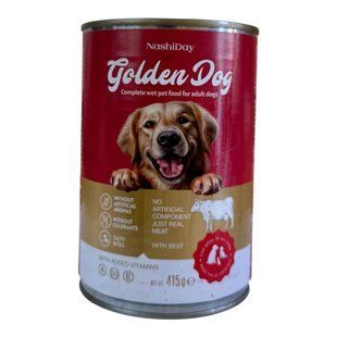 Консерва для собак Golden 415 грамів з яловичиною 43 грн фото - Grand Pets Food