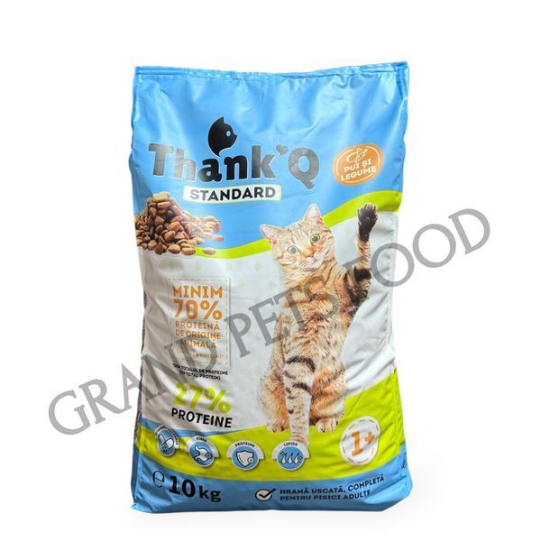 Сухой корм для взрослых кошек THANKQ STANDART PISICI курица 10 кг 599 грн фото - Grand Pets Food