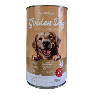 Консерва для собак Golden 1240 грамів з куркою  93 грн фото - Grand Pets Food