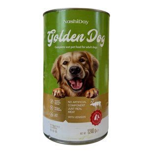 Консерва для собак Golden 1240 грамів з олениною 93 грн фото - Grand Pets Food