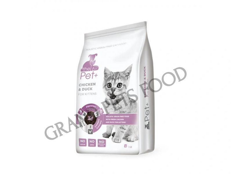 Сухий корм для кошенят The Pet+ холістік беззерновий курка та качка 8 кг 2052 фото Сухий корм для кошенят The Pet+ холістік беззерновий курка та качка 8 кг 3 160 грн фото - Grand Pets Food
