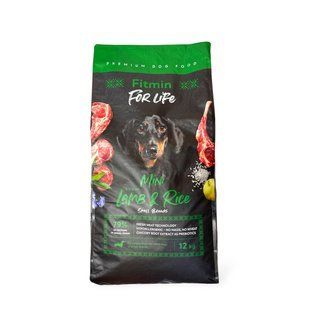 Гіпоалергенний сухий корм Fitmin For Life FFL Mini Lamb&Rice для дорослих собак дрібних порід ягня з рисом 12 кг 3 114 грн фото - Grand Pets Food