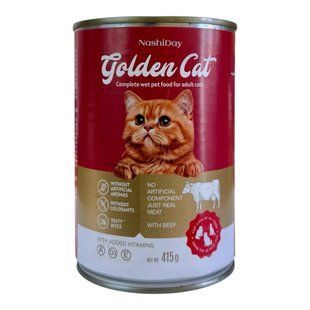 Консерва для котів Golden 415 грамів з яловичиною  41 грн фото - Grand Pets Food