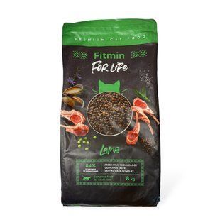 Сухий корм Fitmin For Life Adult Lamb для дорослих котів (ягня) 8 кг 2 806 грн фото - Grand Pets Food