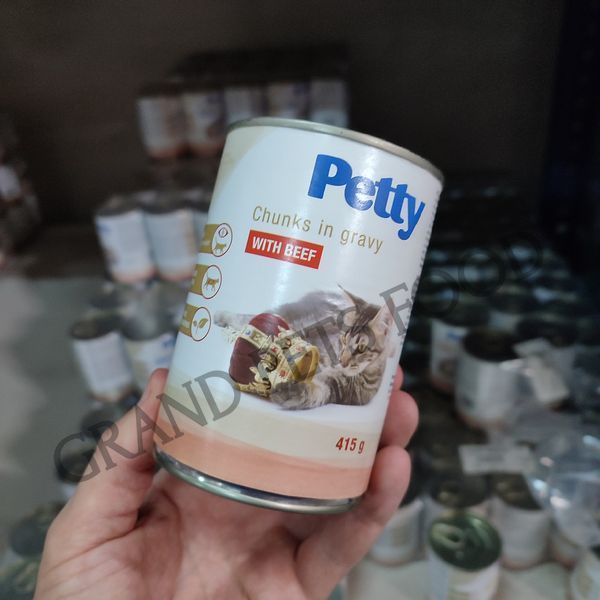 Консерва для дорослих котів PETTY з печінкою 415 гр 31 грн фото - Grand Pets Food