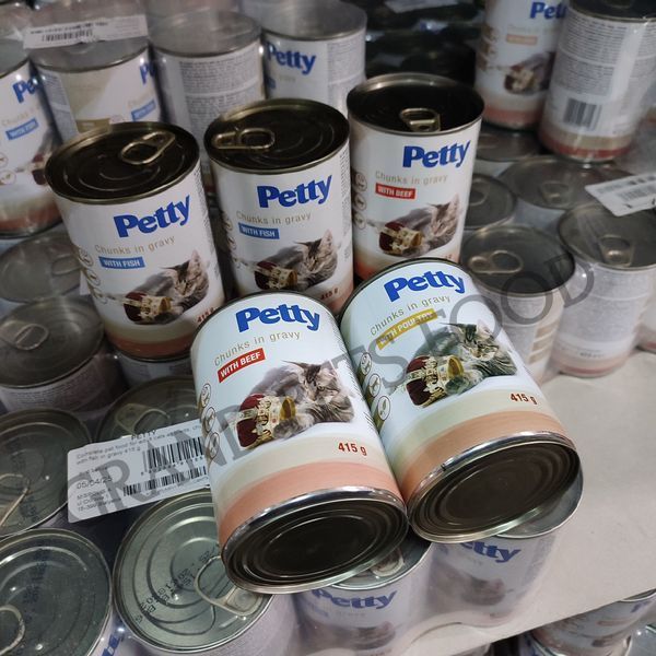 Консерва для дорослих котів PETTY з печінкою 415 гр 31 грн фото - Grand Pets Food