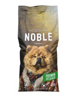 Корм для собак дорослих порід Noble Dog Premium 15 кг з ягням і рисом 1 899 грн фото - Grand Pets Food