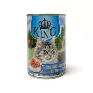 Консерва для дорослих котів KING CAT 415 г риба 39 грн фото - Grand Pets Food