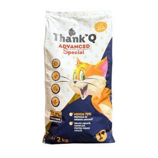 Сухий корм для дорослих котів THANKQ PLUS PISICI ADVANCED курка 2 кг 295 грн фото - Grand Pets Food