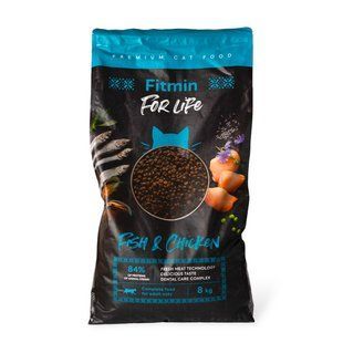 Сухий корм Fitmin For Life Adult Fish&Chicken для дорослих котів (риба та курка) 8 кг 2 806 грн фото - Grand Pets Food