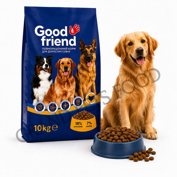 Набір корму для собак і котів Good Friend 10 кг + Thank’Q Standard 10 кг 35976 фото Набір корму для собак і котів Good Friend 10 кг + Thank’Q Standard 10 кг 999 грн фото - Grand Pets Food