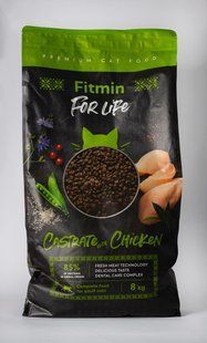 Сухий корм Fitmin For Life Castrate Chicken для кастрованих та стерилізованих кішок (курка) 8 кг  1 956 грн фото - Grand Pets Food